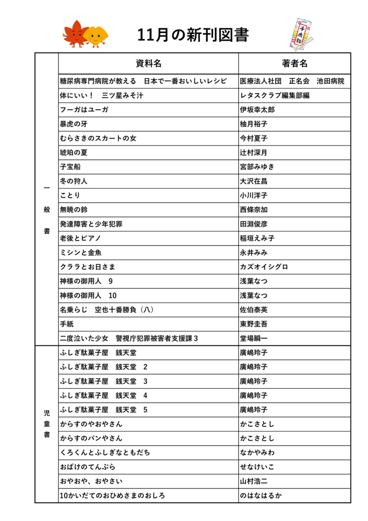 202211月新刊図書案内のサムネイル