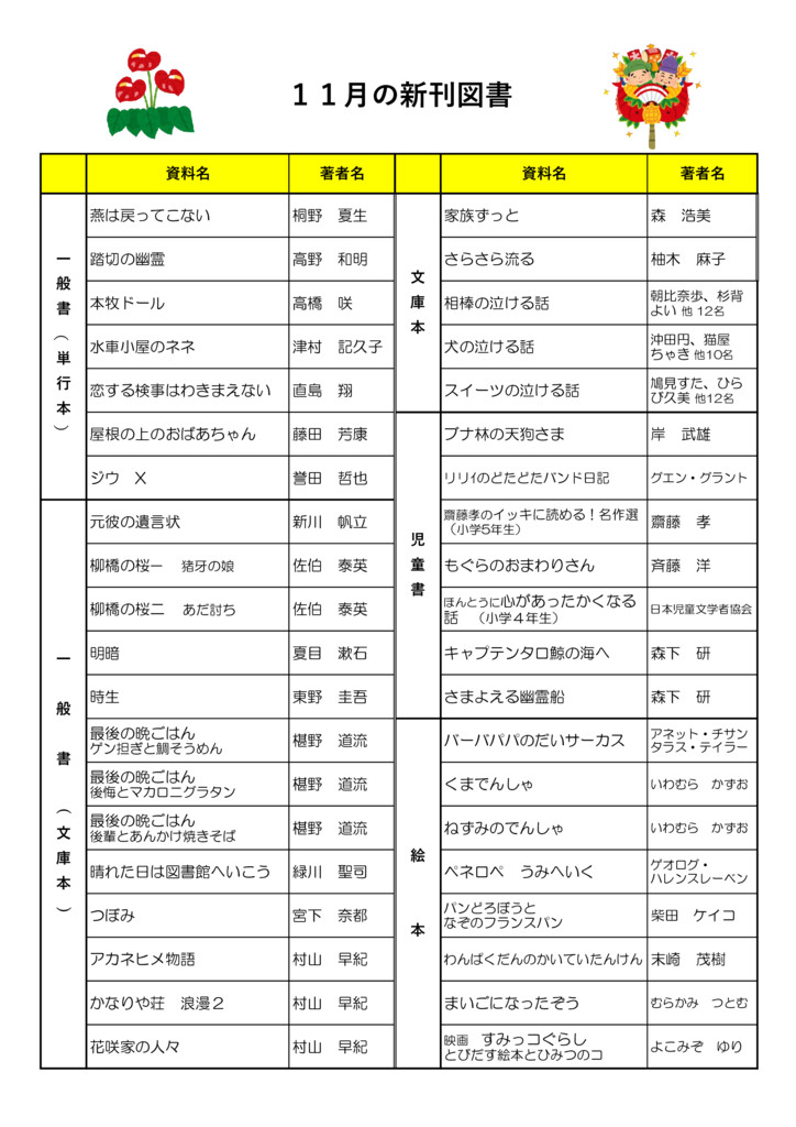 202311月新刊図書のサムネイル